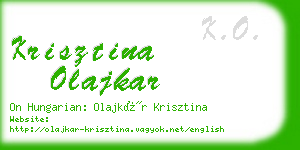 krisztina olajkar business card